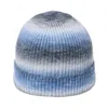 Mode Tie Dye Beanies Mössor För Kvinnor Ull Strikkad Vinter Varm Keps Män Hip Hop Caps Utomhus Bonnet Casual Hat