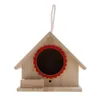 Drewniany domowy dom wiszący / gniazdo / karmienia pudełko Handmade dla domu Garden Decor L Wiszące klatki gniazdowe
