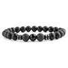 yoga Chakra brins Bracelet pierre de lave Diffuseur de parfum d'huile perles Bracelets bracelet manchette femmes hommes bijoux de mode volonté et sable