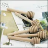 Other Dinnerware Kitchen Dining Bar Home Garden 8Cm /10 Cm /10.4Cm Long Mini Wooden Honey Stick Stirrer Dippers Party Supply Spoon Jar Dr