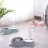 2-in-1 Kedi Kase Su Dağıtıcı Otomatik Su Depolama Pet Köpek Kedi Gıda Kase Gıda Kabı Waterer Pet Waterer Besleyici