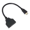 HDtv 1 Male To Dual-HDtv 2 Female Y Splitter Cable Adapter HD LED LCD TV 100pcs SN3075