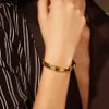 Enfashion Zirconia Crystal Manschett Armband Manchette Guldfärg Rostfritt Stål Bangle Armband för Kvinnor Armband Bangles 172001 Q0720