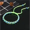 Braccialetti con fili di perline blu malocchio blu Turchia Braccialetti con corda intrecciata fatti a mano da donna Gioielli di moda 180