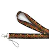 10PCS HAPPY HALLOWEEN Keychain Lanyards معرف بطاقة الهوية تمرير رياضة الهاتف المحمول شارة حامل مفتاح حزام ويب الشرائط