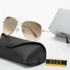 Designer de luxo clássico Mulheres de óculos de sol Mulheres da marca Vintage Pilot Sun Glasses polarizadas UV400 58mm Lentes de vidro344r