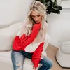 Autumn Winter Contrast Color Women Sweater Casual Long Sleeve Pullovers Women O-Neck Knitted Topps Women Jumper Femme Soft 210412