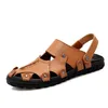 Männer Sandalen Aus Echtem Leder für Römische 39 Hohl Leichte Atmungsaktive Casual Schuhe Sommer Outdoor Gladiator Sandalia Masculina 32373