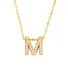 Necklace Go Party High Quality Copper Plated 18k Fashion Women Lady Girl Name Diamond Initial Letter7144182