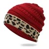 Vinter hattar män och kvinnor hip hop skullies cap mode unisex casual stickad hatt höst vuxen leopard print beanie hatt y21111