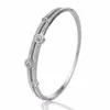 Moda rotonda doppio strato strass cristallo amore acciaio inossidabile elegante braccialetto da donna alla moda per abito da festa braccialetto regalo