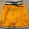 Mens Michigan Wolverines North Carolina Tar Heels Stiched basketball Shorts PANTS with Zipper Pockets