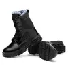 Plus Velvet High-Top Męskie Buty Niepoślizgowe Odporne na zużycie Buty Bezpieczeństwo Steel Toe Cap Anti-Smash and Anti-Nuntury 211217