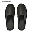 Lederen slippers Echte Koe Paar Indoor Antislip Mannen Vrouwen Home Mode Casual Single Shoes TPR Soft Soles Spring Autum 519