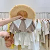 Style coréen été enfants filles 2 pièces ensembles chemises à col rabattu + Shorts Beige mignon enfants vêtements E0207 210610