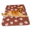 Pet Blanket Cute Paw Print Dog Towel kennels Soft Fleece Sleeping BlanketS Puppy Cat Warm Bed Cushion Lovely DogS Sleep Cover Mats WLL-YFA2026-1