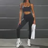 Women's Trainingspakken Yoga Set Naadloze Twee Stuk Crop Top Lange Mouw Leggings Workout Outfit Slijtage Fitness Kleding Sportpak Gym Gym Sets