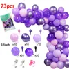Сторона украшения фиолетовые шарики гирлянды arch комплект латекс воздушный шар globos wedding день рождения украшения детские душевые