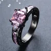 14K mehrfarbiger Saphir-Diamant-Anillos De Bizuteria Bague Etoile Obsidian Diamante-Diamant-Jade-Ring Rock für Männer und Frauen