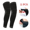 Elbow & Knee Pads 1 Pair Full Leg Sleeves Brace Thigh And Calf Support Sports Compression Long Sleeve For Basketball Running Cycling