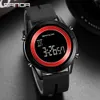 Sanda LED Digital Men's Watch Outdoor Multi-Funct Electronic Watches Sport Trend Enkel stötdämpad ABS Case Student Armbandsur x0524