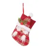 H056 Bas de noël 3d Gnome, bas suspendus, cadeau, sac à bonbons pour cheminée, ornement d'arbre, fête de vacances en famille