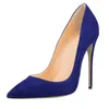 Chaussures habillées talons hauts 12cm rouge pompes élégantes bleu mariage nu mariée Estiletos Mujer femmes