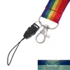 Regenbogen-Lanyards Schlüsselanhänger Lesben Gay Pride Cooles Halsband USB-Namensschildhalter Handy-Aufhängeseil Gurtband Schlüsselanhänger Fabrikpreis Expertendesign Qualität Neueste