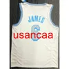 Heren 6# James 2021 Seizoen Witte basketbaltrui S, M, L, XL, XXL