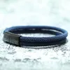 Charmarmband rostfritt stål magnetiskt spänne armband män kvinnor minimalistisk dubbel lager milan rep Braclet handvävd lycklig röd 295i