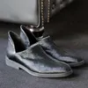 El Yapımı Siyah Horsbit Kürk Erkek Oxfords Hakiki Deri Moda Erkekler Vintage Ayakkabı Brogue Loafer'lar