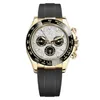 Designer Relógios de Deenu1-Men Relógio mecânico automático de 41mm Aço inoxidável Três olhos Sapphire impermeável Relógio 353g