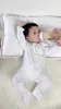 on sales!Infant Baby Long Sleeve Footies newborn Boys Girls Jumpsuit babe cotton Soft Party Clothes with Hat for spring autumn