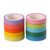 Bonbonfarben Regenbogen Klebeband DIY Hand Account Tools 10 Rollen/Box Bunte Papierklebstoffe Bänder Heimdekoration Aufkleber JJD10999