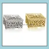 Favor Event Festive Party Home & Garden200Pcs Vintage Chocolate Boxes Wedding Candy Storage Box Hollow Gold-Plated Sier Plated Decoration Su