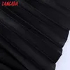 Tangada Fashion Women Black Faux Leather Dress Strap Sleeveless Ladies Autumn Winter Tunic Mini Dress Vestidos BE44 210609