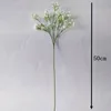 Flores decorativas grinaldas 10pcs gipsophila Faux Flower Flower Garland Secution Hastes Fake Greenery Decor DC1562393851
