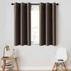 CDIY Blackout Short Curtain for Bedroom Kitchen Living Room Window Treatments Small Curtain Solid Color Home Decoration Drapes 211203