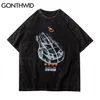 Oversized Tshirts Streetwear Graffiti Auto Print Verontrust Tees Shirts Heup Hop Casual Losse Korte Mouw T-shirt Tops 210602