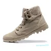 Yeni Varış Erkekler Yüksek Ordu Askeri Ayak Bileği Erkek Kadın Çizmeler Tuval Sneakers Casual Adam Kaymaz Ayakkabı 36-45