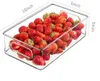 Kitchen Storage & Organization Refrigerator Organizer Bins Clear Plastic Stackable Fridge Containers With Handle Freezer Cabinet Pantry