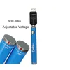 Çerezler Vape Pil 900 mAh Ön ısıtma 510 Konu Vapes Kalemler Yağ Kartuşları Battries Ayarlanabilir Gerilim 3.4-4.0 V USB Şarj Ile 30 adet / grup