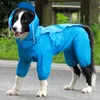 Pet Dog Raincoat Outdoor Waterproof Clothes Hooded Jumpsuit Overalls For Small Rain Cloak French Labrador