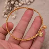 Charm Armband Dubai Guldfärg Banglesbracelets för Kvinnor Man Armband Islamic Muslim Arab Mellanöstern Smycken Afrikanska Gåvor