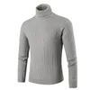 Design Sale Herren-Pullover mit Rollkragen, langärmelig, einfarbig, schmale Passform