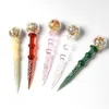 Glass Wax Dabber Tool Bulb Ball Colorful Oil Dab Rig Bongs Banger Smoking Tobacco Quartz Nail Pipe Tube