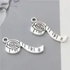 Parti 100pcs måttband Tapeline Antika Silver Charms Pendants För Smycken Gör Armband Örhängen DIY Keychain Hänge 27 * 11mm DH0818