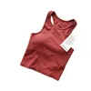 Dames tops T-stukken tanks camis short fitness vest met borstkussen mode sport snel drogende ademende verzamel yoga top