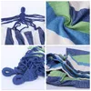 Ao ar livre alargamento portátil Hammock Dormitório Dormitório Lazy Cadeira de Viagem Camping Swing Cadeiras Espessas Lona Stripe Hang Cama Rede Dupla Única Pessoas Th0065