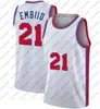 2021 Hombres Joel 21 Embiid Ben 25 Simmons Baloncesto Jersey 6 Julius Allen 3 Iverson Erving Jerseys Profesional de calidad superior